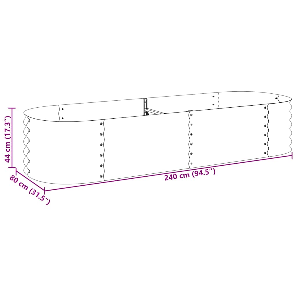 8718475723189_g_en_hd_6 vidaXL Garden Raised Bed 240x80x44 cm Galvanised Steel Silver - Image 8