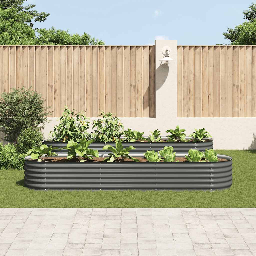 8718475723271_g_en_hd_1 vidaXL Garden Raised Bed 320x80x44 cm Galvanised Steel Grey - Image 3