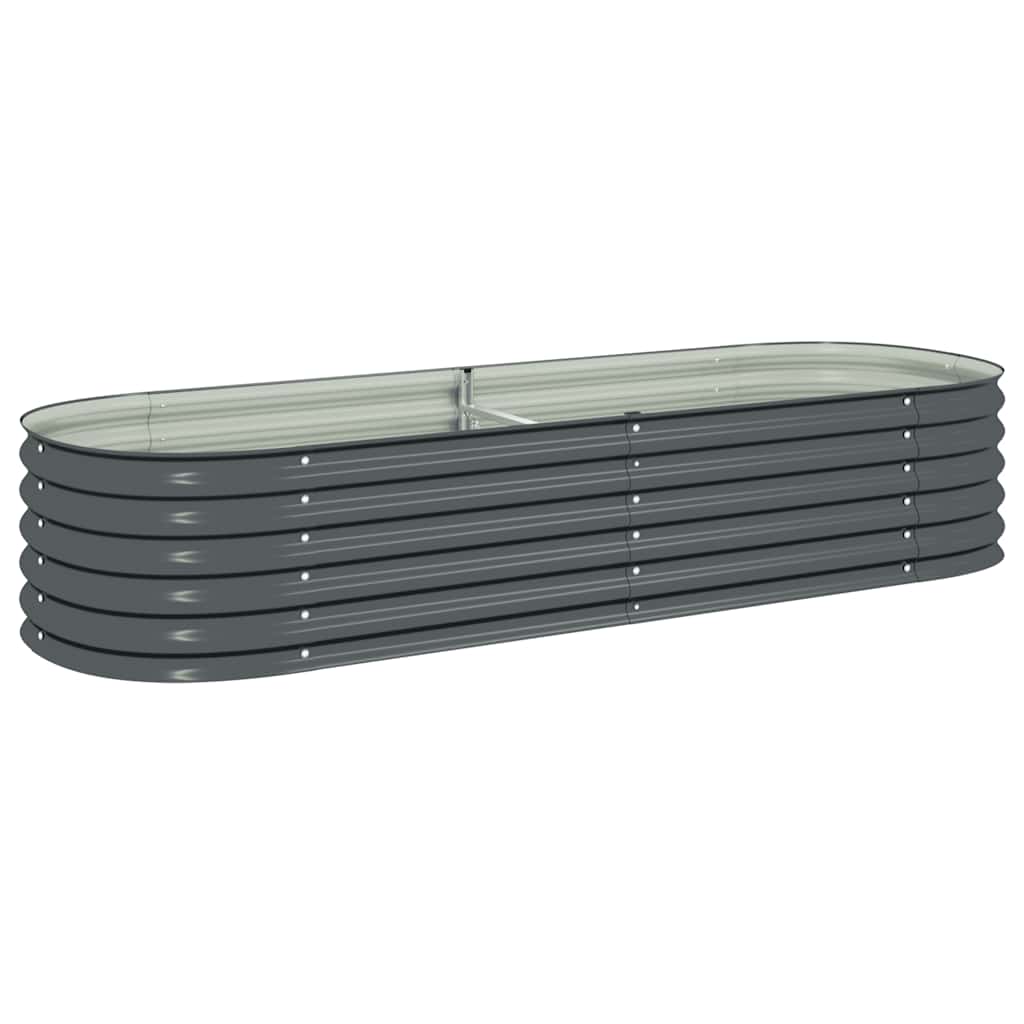 8718475723288_a_en_hd_1 vidaXL Garden Raised Bed 240x80x44 cm Galvanised Steel Grey - Image 2