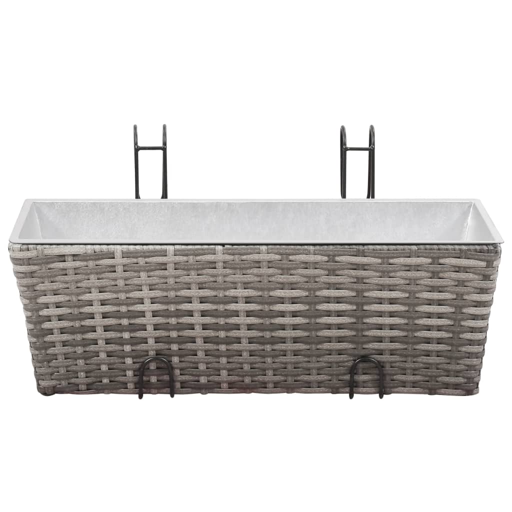 8718475723363_g_en_hd_2 vidaXL Balcony Raised Beds 2 pcs 50 cm Grey Poly Rattan - Image 3
