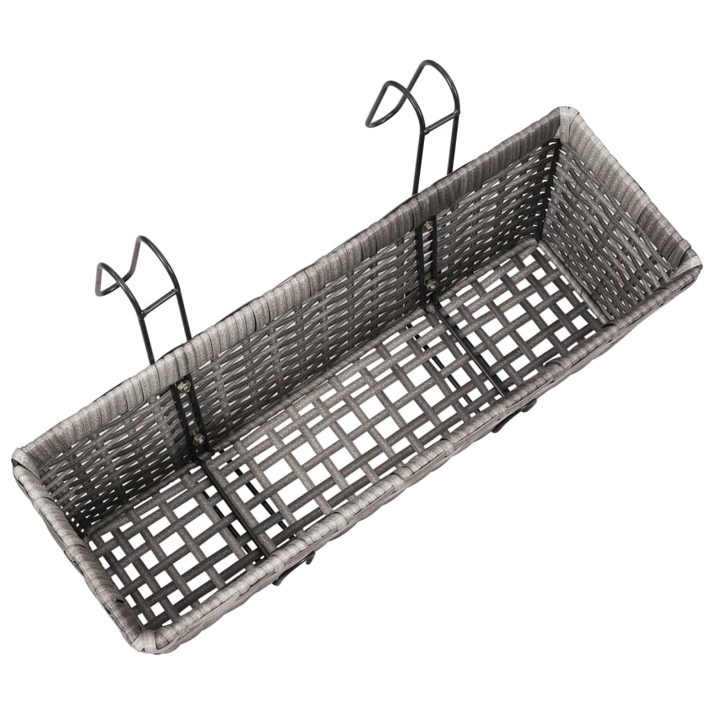 8718475723363_g_en_hd_6 vidaXL Balcony Raised Beds 2 pcs 50 cm Grey Poly Rattan - Image 7