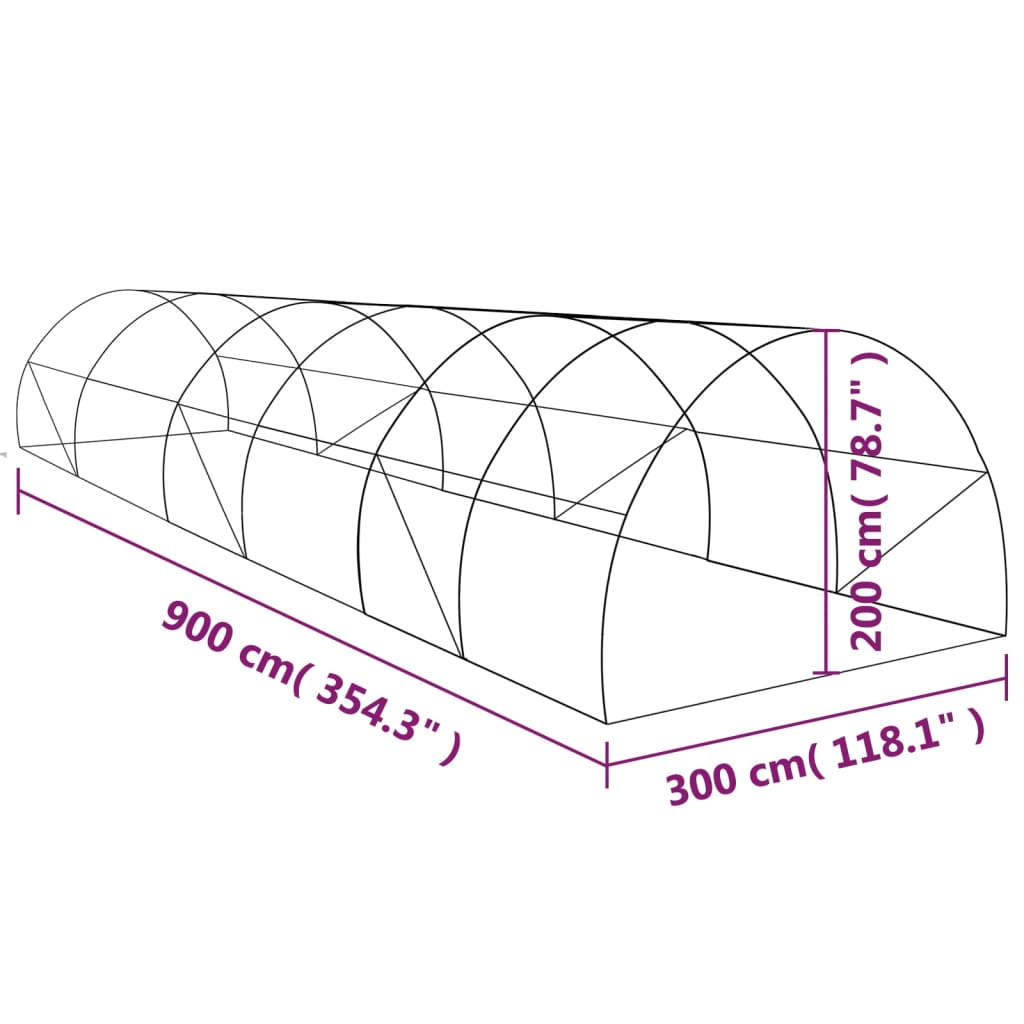 8718475723424_g_en_hd_10 vidaXL Greenhouse 27 m² 900x300x200 cm - Image 12
