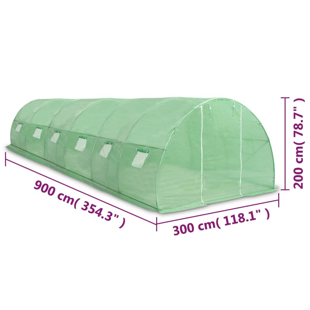 8718475723424_g_en_hd_9 vidaXL Greenhouse 27 m² 900x300x200 cm - Image 11