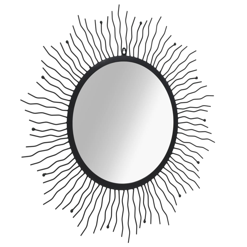8718475724346_a_en_hd_1 vidaXL Garden Wall Mirror Sunburst 80 cm Black - Image 2