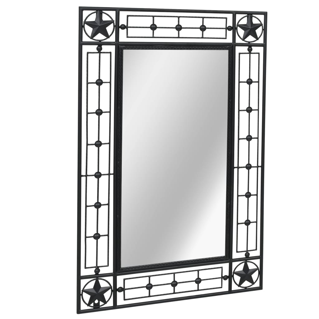 8718475724353_a_en_hd_1 vidaXL Garden Wall Mirror Rectangular 50x80 cm Black - Image 2