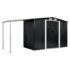 vidaXL Garden Shed with Sliding Doors Anthracite 386x131x178 cm Steel