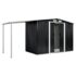 vidaXL Garden Shed with Sliding Doors Anthracite 386x131x178 cm Steel - Image 2