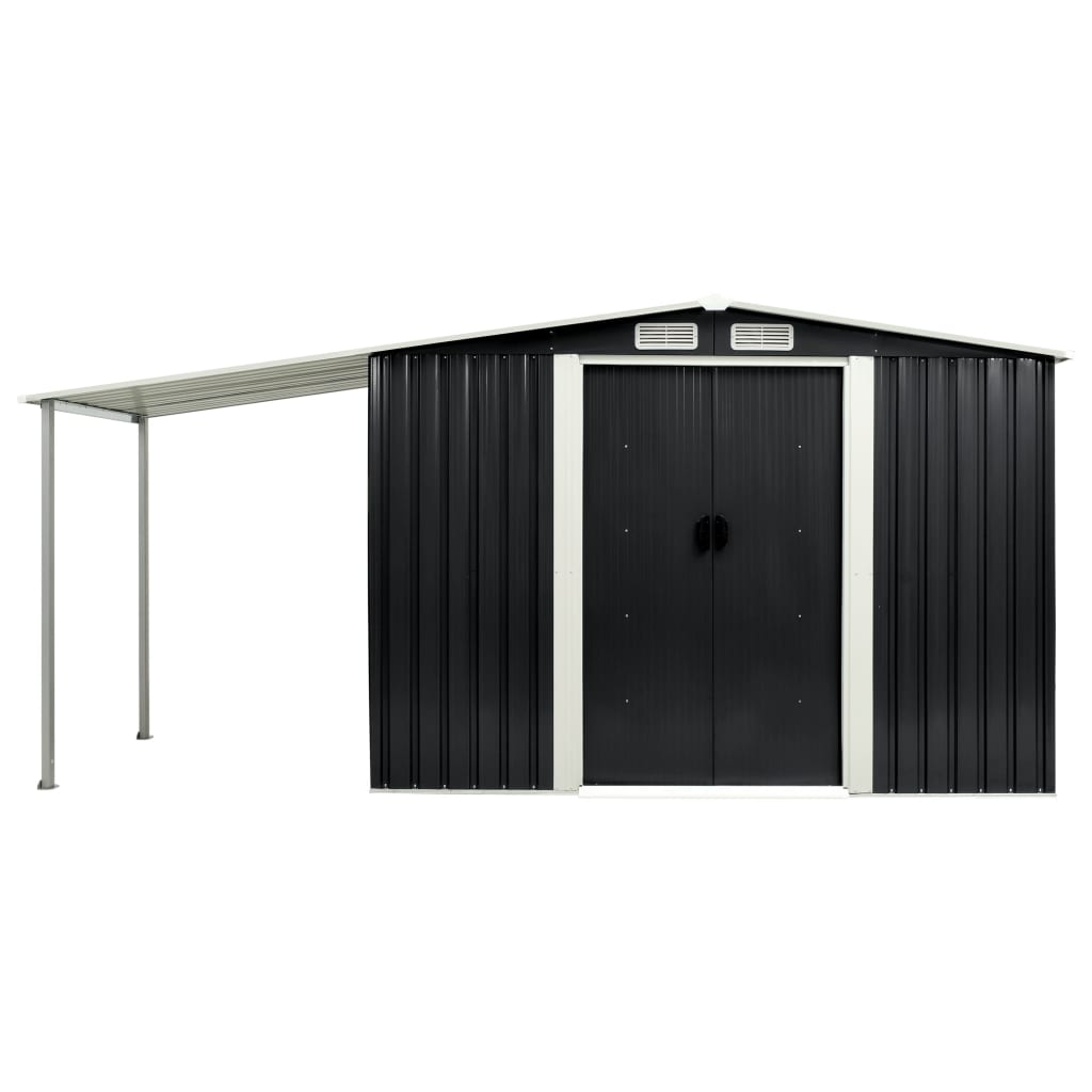 8718475724599_g_en_hd_3 vidaXL Garden Shed with Sliding Doors Anthracite 386x131x178 cm Steel - Image 4