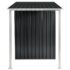 vidaXL Garden Shed with Sliding Doors Anthracite 386x131x178 cm Steel - Image 5