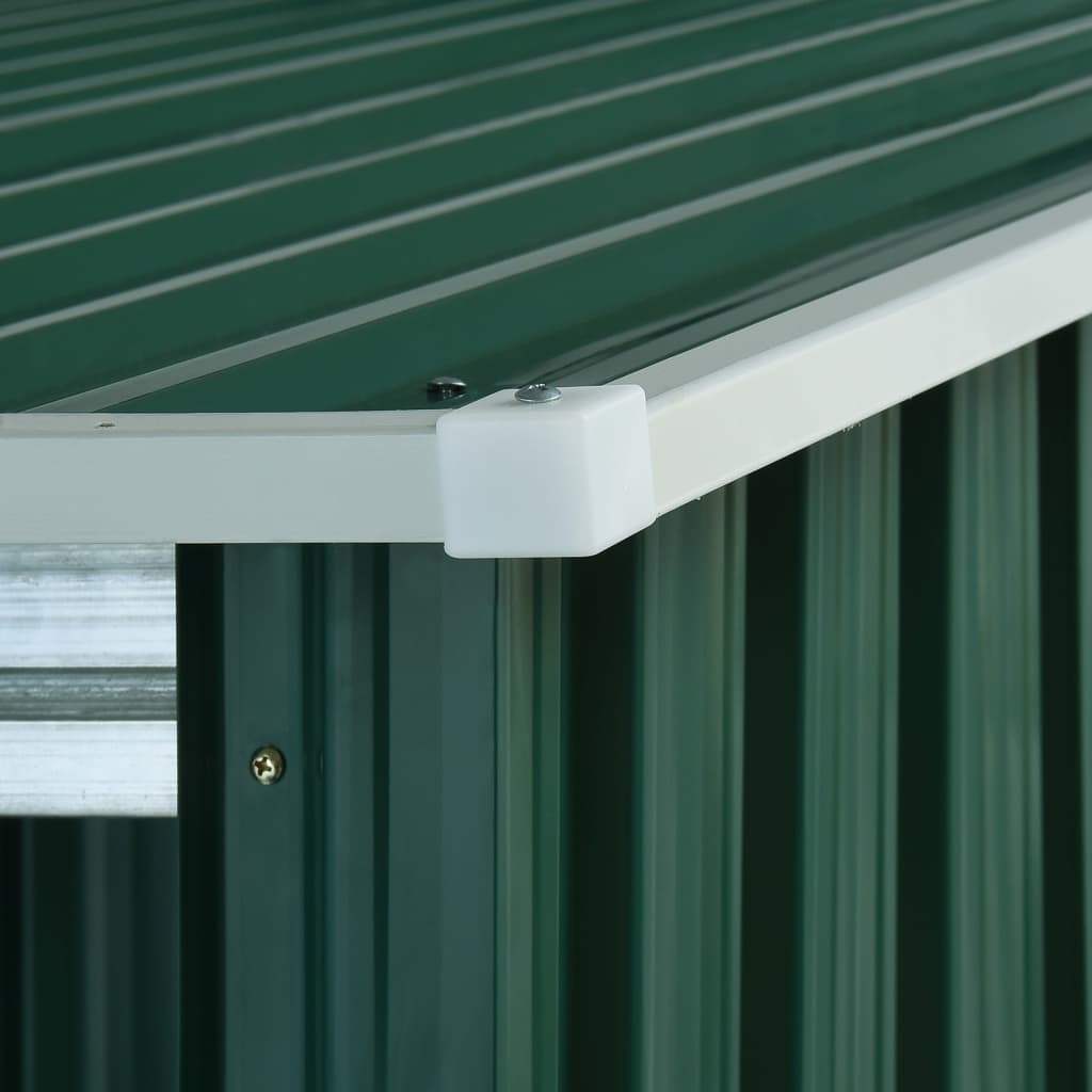 8718475724704_g_en_hd_5 vidaXL Garden Shed with Extended Roof Green 346x193x181 cm Steel - Image 6