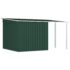 vidaXL Garden Shed with Extended Roof Green 346x236x181 cm Steel - Image 4