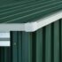 vidaXL Garden Shed with Extended Roof Green 346x236x181 cm Steel - Image 6
