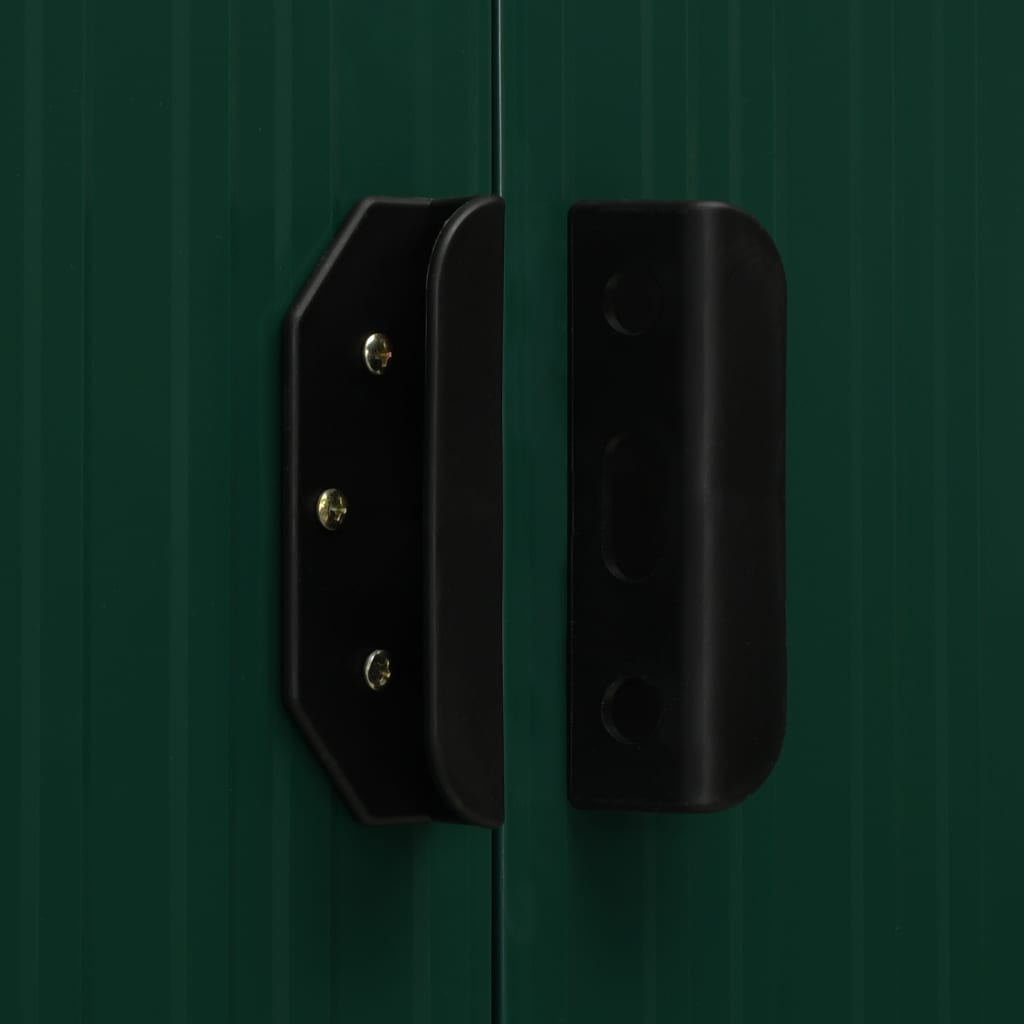 8718475724728_g_en_hd_6 vidaXL Garden Shed with Extended Roof Green 346x236x181 cm Steel - Image 7