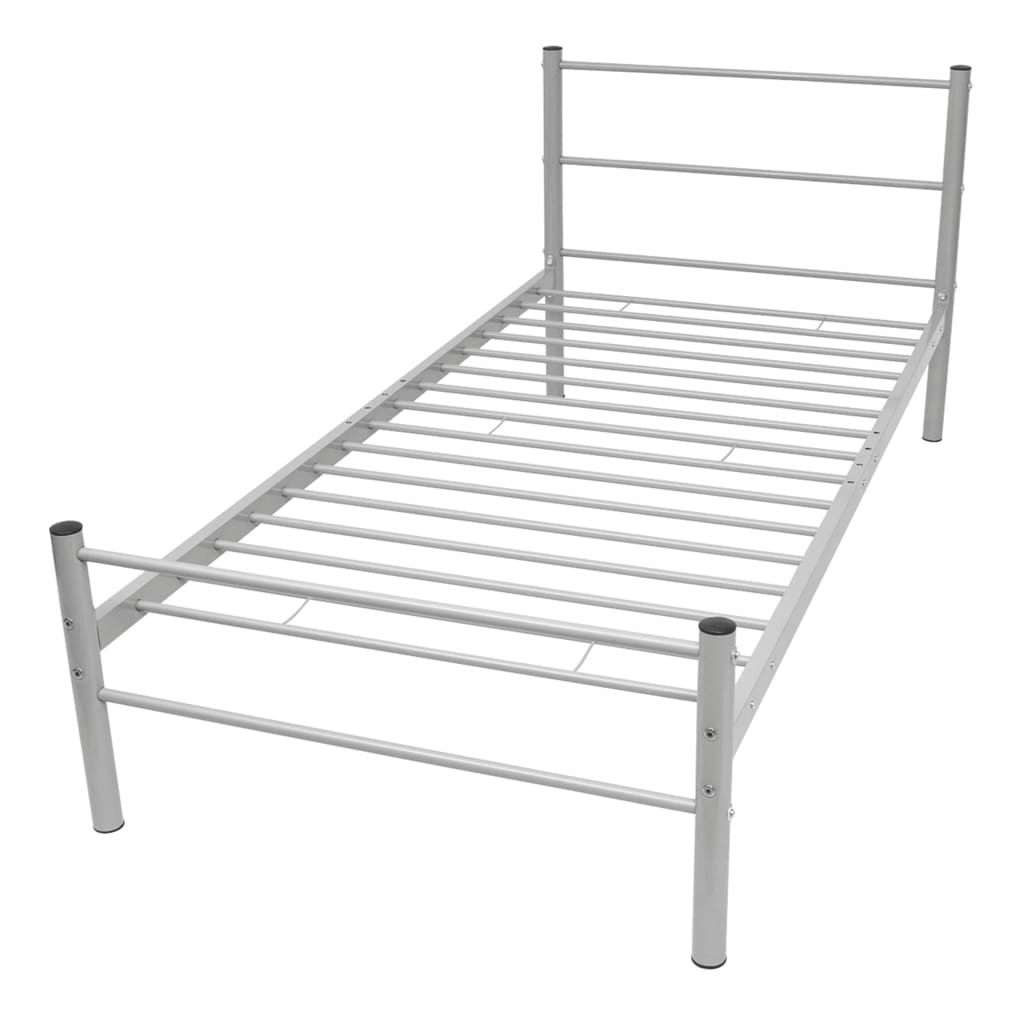 8718475725220_a_en_hd_1 vidaXL Bed Frame without Mattress Grey Metal King Single Size - Image 2