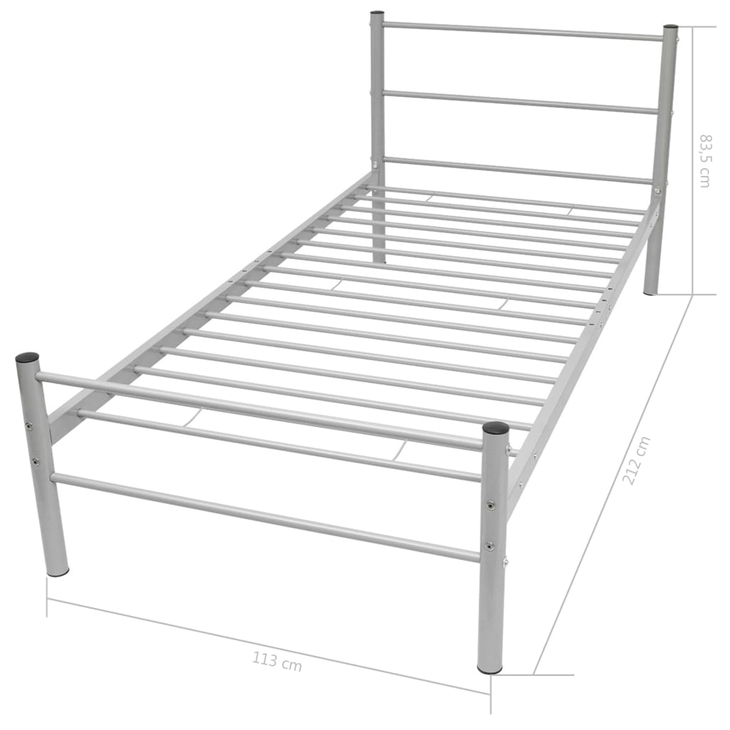 8718475725220_g_en_hd_5 vidaXL Bed Frame without Mattress Grey Metal King Single Size - Image 7