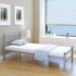 vidaXL Bed Frame without Mattress Grey Metal King Single Size