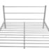 vidaXL Bed Frame without Mattress Grey Metal Double Size - Image 5