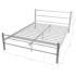 vidaXL Bed Frame without Mattress Grey Metal Double Size - Image 8