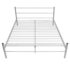 vidaXL Bed Frame without Mattress Grey Metal Queen Size - Image 3