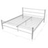 vidaXL Bed Frame without Mattress Grey Metal Queen Size - Image 7