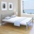 vidaXL Bed Frame without Mattress Grey Metal Queen Size