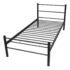vidaXL Bed Frame without Mattress Black Metal King Single Size - Image 2