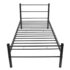 vidaXL Bed Frame without Mattress Black Metal King Single Size - Image 3