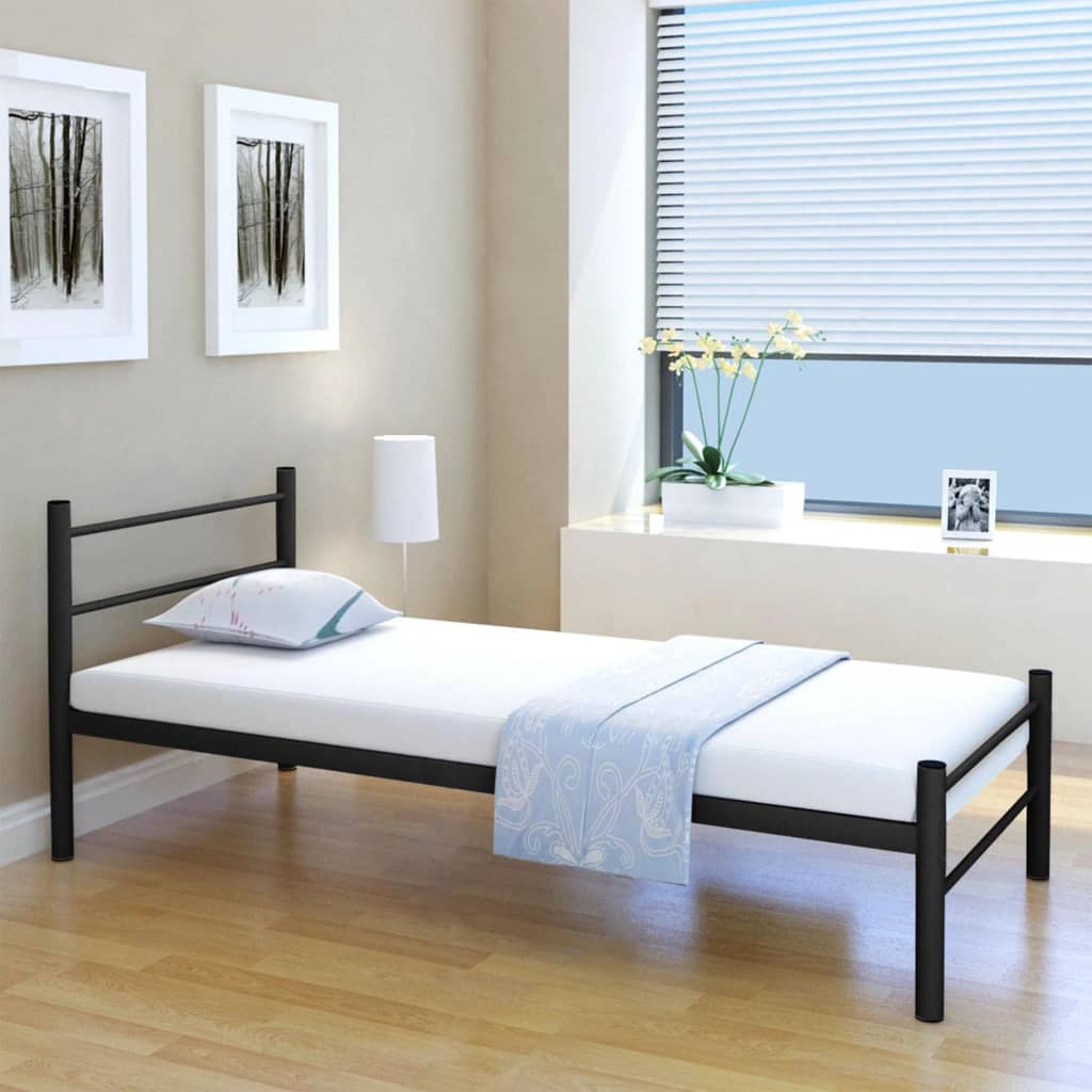 8718475725268_m_en_hd_1 vidaXL Bed Frame without Mattress Black Metal King Single Size - Image 1