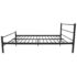 vidaXL Bed Frame without Mattress Black Metal Double Size - Image 4