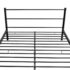 vidaXL Bed Frame without Mattress Black Metal Double Size - Image 5