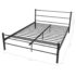 vidaXL Bed Frame without Mattress Black Metal Double Size - Image 8