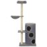 vidaXL Cat Tree with Sisal Scratching Posts Grey 148 cm - Image 2