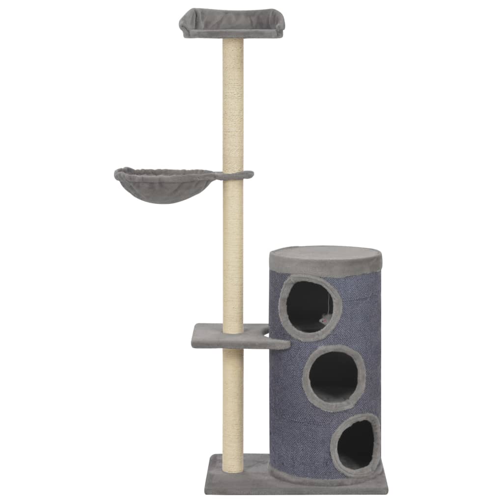 8718475726616_g_en_hd_1 vidaXL Cat Tree with Sisal Scratching Posts Grey 148 cm - Image 2