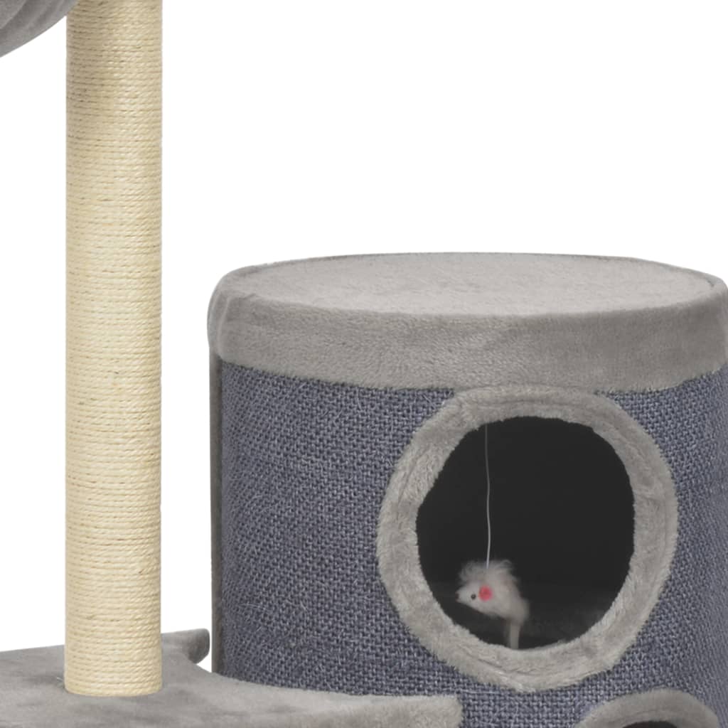 8718475726616_g_en_hd_5 vidaXL Cat Tree with Sisal Scratching Posts Grey 148 cm - Image 6