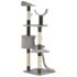 vidaXL Cat Tree with Sisal Scratching Posts Grey 145 cm - Image 3