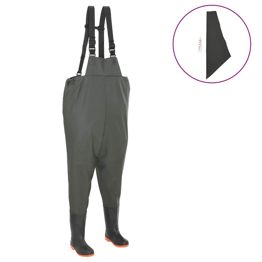 8718475727217_a_en_hd_1 vidaXL Wading Pants with Boots Green Size 39 - Image 1