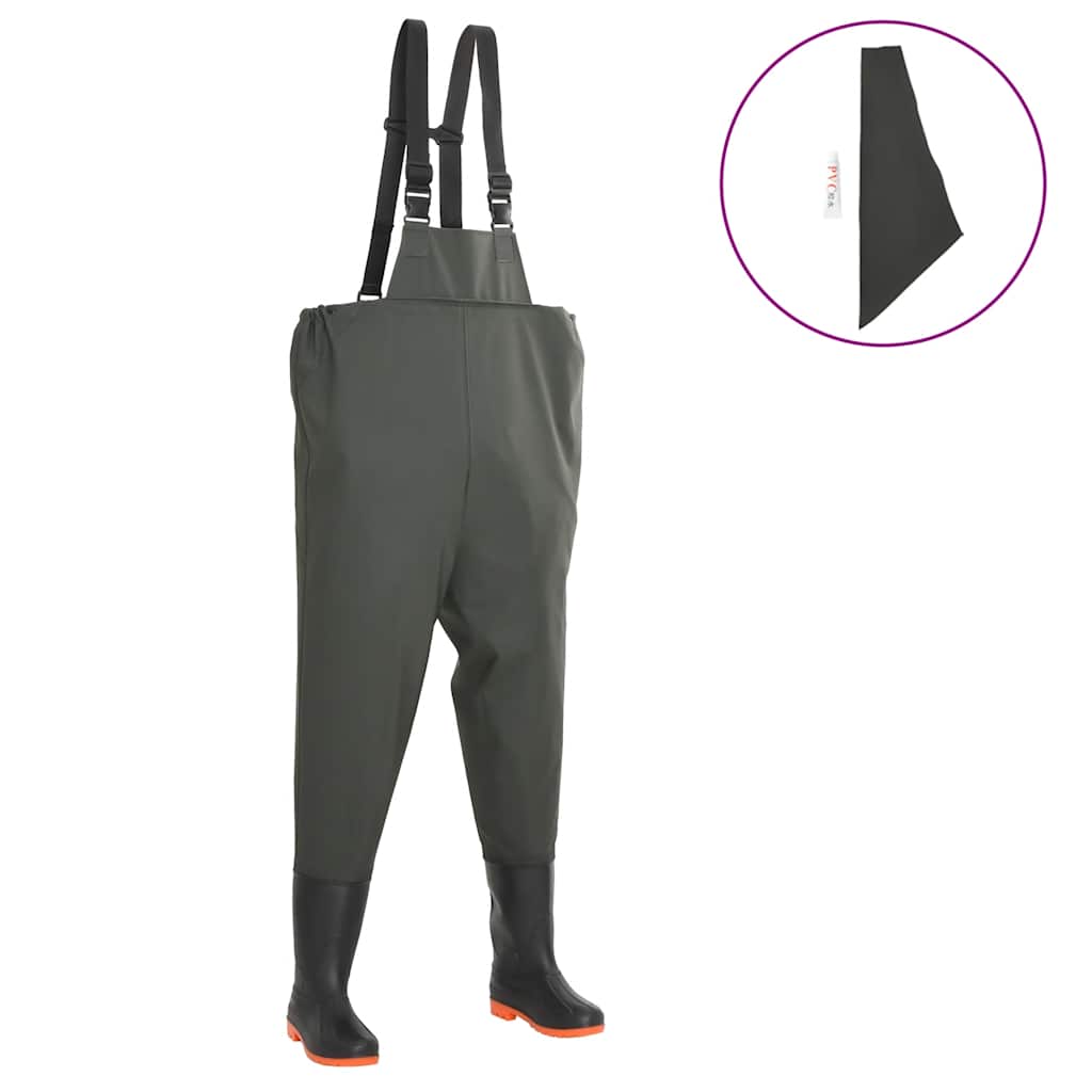 8718475727231_a_en_hd_1 vidaXL Wading Pants with Boots Green Size 41 - Image 1