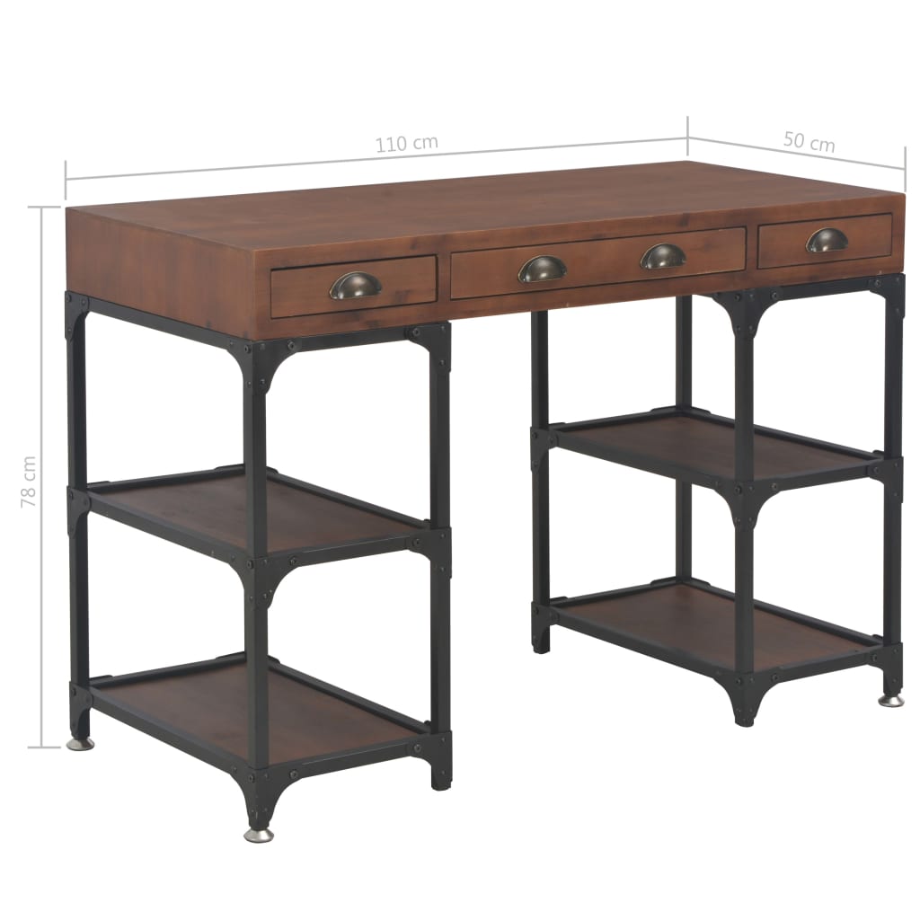 8718475727729_g_en_hd_8 vidaXL Desk with 3 Drawers 110x50x78 cm Solid Fir Wood - Image 10