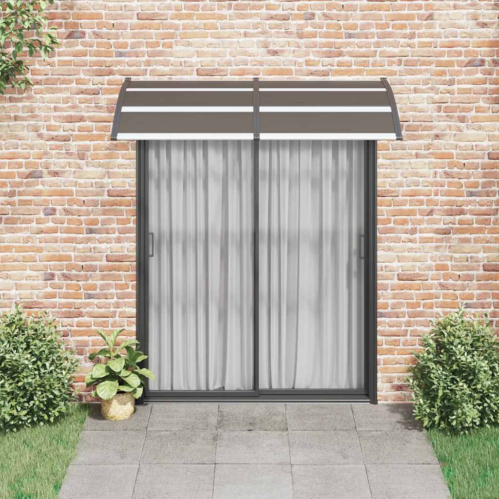 8718475728184_g_en_hd_1 vidaXL Door Canopy Black 200x100 cm PC - Image 3
