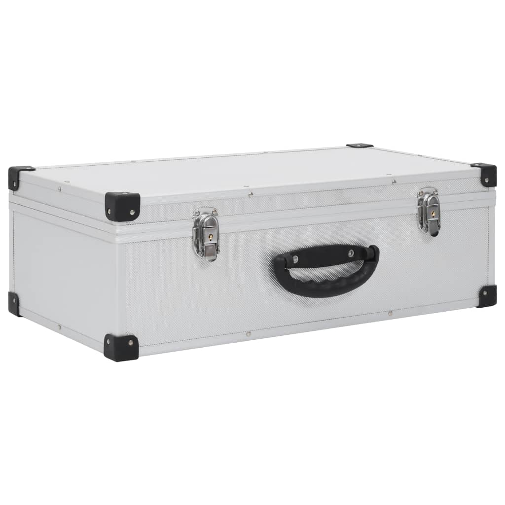8718475730187_a_en_hd_1 vidaXL CD Case for 80 CDs Aluminium ABS Silver - Image 2