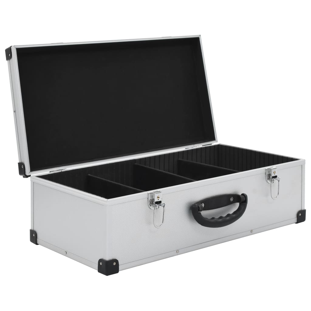 8718475730187_g_en_hd_3 vidaXL CD Case for 80 CDs Aluminium ABS Silver - Image 5
