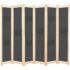 vidaXL 6-Panel Room Divider Grey 240x170x4 cm Fabric