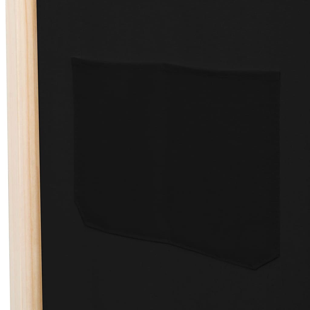 8718475730934_g_en_hd_6 vidaXL 5-Panel Room Divider Black 200x170x4 cm Fabric - Image 7