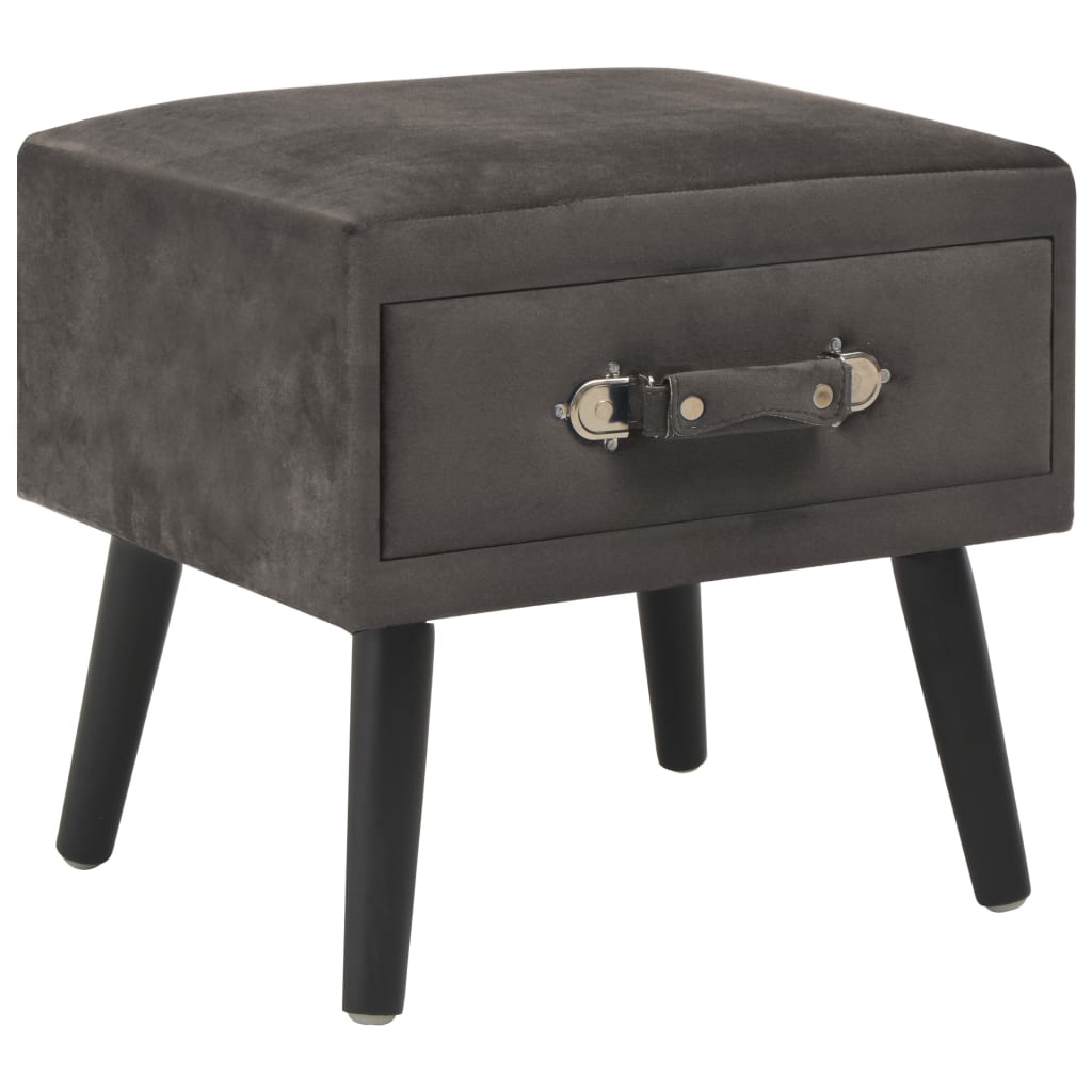 8718475731580_a_en_hd_1 vidaXL Bedside Cabinet Grey 40x35x40 cm Velvet - Image 1