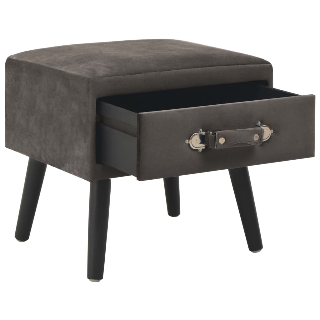 8718475731580_g_en_hd_1 vidaXL Bedside Cabinet Grey 40x35x40 cm Velvet - Image 2