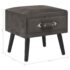 vidaXL Bedside Cabinet Grey 40x35x40 cm Velvet - Image 8