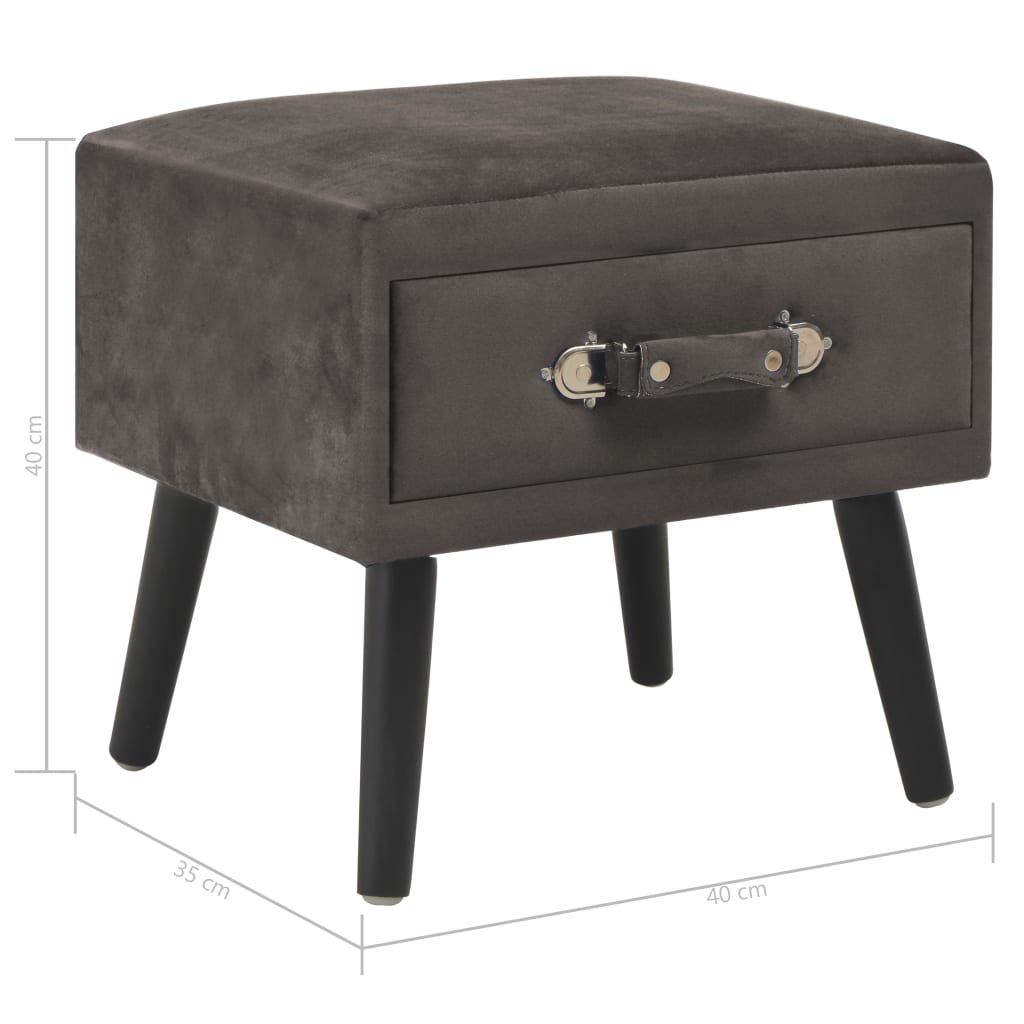 8718475731580_g_en_hd_7 vidaXL Bedside Cabinet Grey 40x35x40 cm Velvet - Image 8