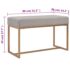 vidaXL Bench 80 cm Grey Velvet - Image 5