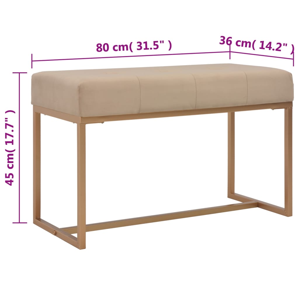 8718475731757_g_en_hd_4 vidaXL Bench 80 cm Beige Velvet - Image 5