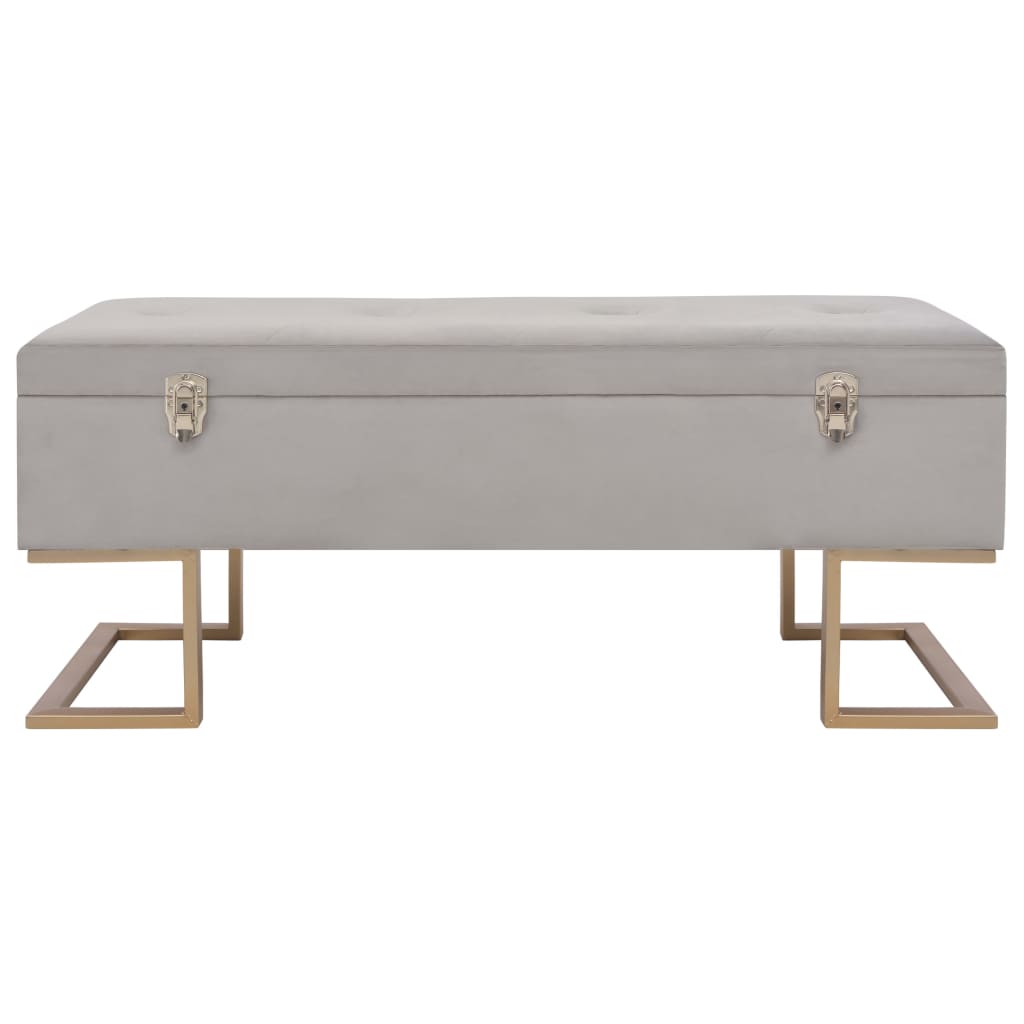 8718475731894_g_en_hd_2 vidaXL Bench with Storage Compartment 105 cm Grey Velvet - Image 3